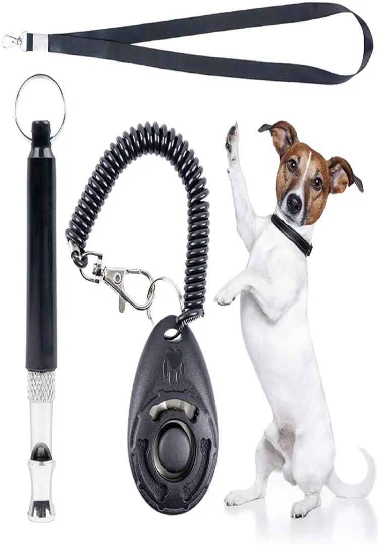 Apito de treinamento para cães com kit clicker, passo ajustável, ultrassônico com cordão para recall de animais de estimação, controle silencioso jk2012kd7331405