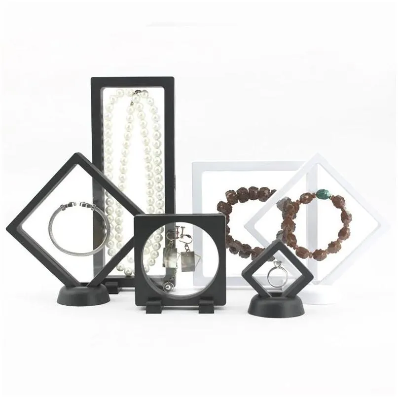 Jewelry Boxes Transparent Pe Film Display Stand Jewelry Storage Collect Box Case For Bracelet Ring Earring Necklace Drop Delivery Jewe Dh0Ki