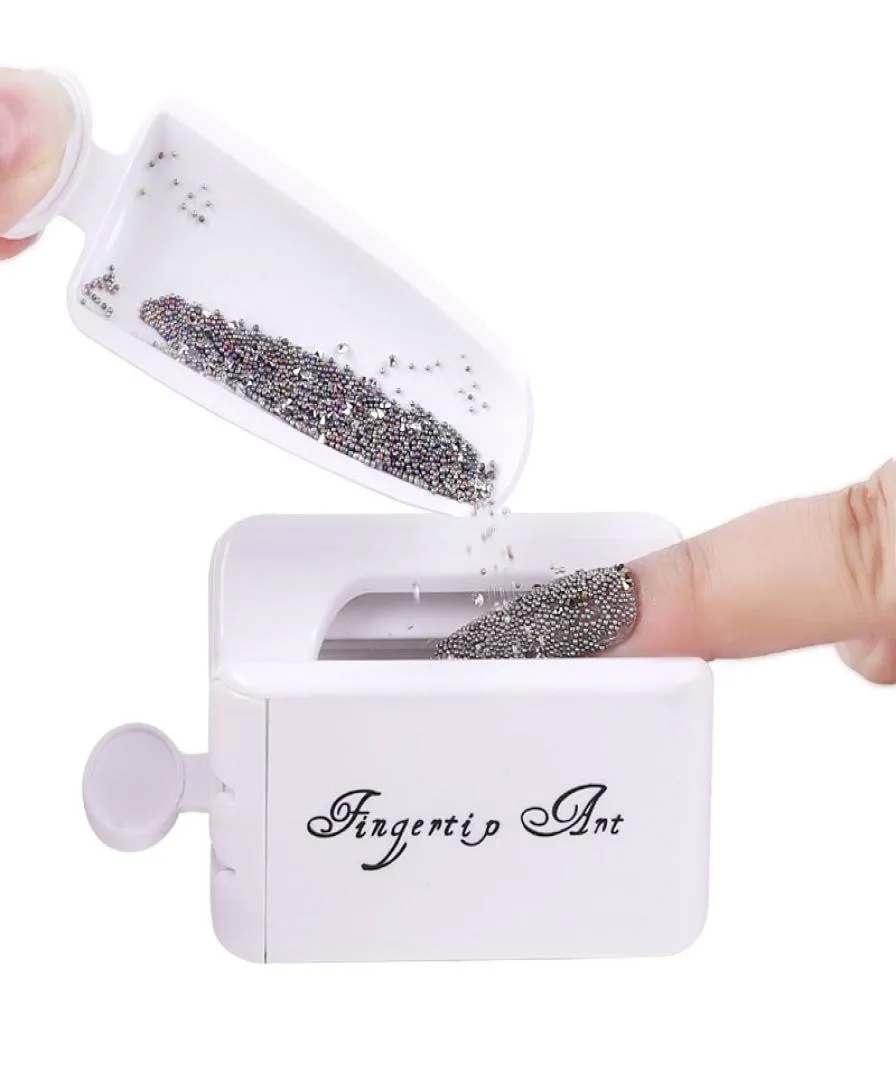 Portable Dipping Powder Magic Mirror Nail Glitter Dust Recycling Tray Mini Nail Caviar Sequins Storage Box Manicure Tools5042971