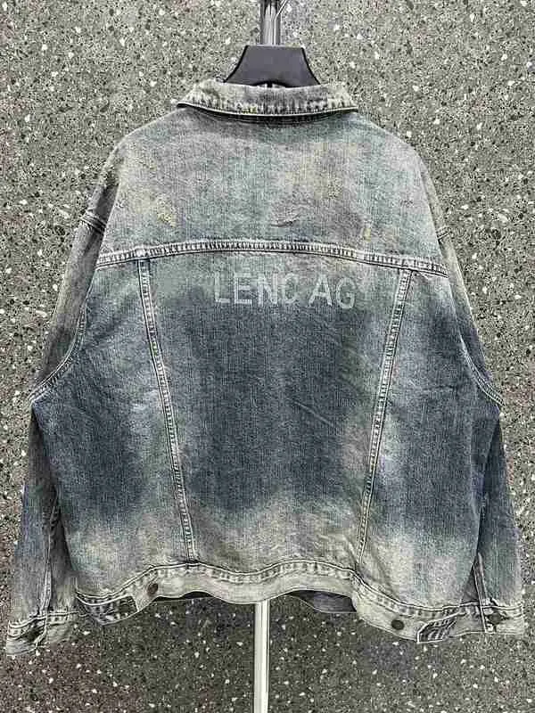 Herrenjacken Designer-Denimjacke mit heißen Diamanten, individuell gewebt, gefärbt, bei hohen Temperaturen gewaschen und abgenutzt, für Männer und Frauen NYNB