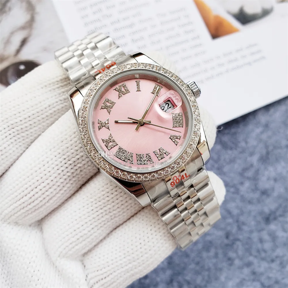 Casual Business Wristwatches Couple Wristwatch Metal Strap Mechanical Movement Ladies Watches 36mm Fashion Dial Mens Watch Orologi di lusso