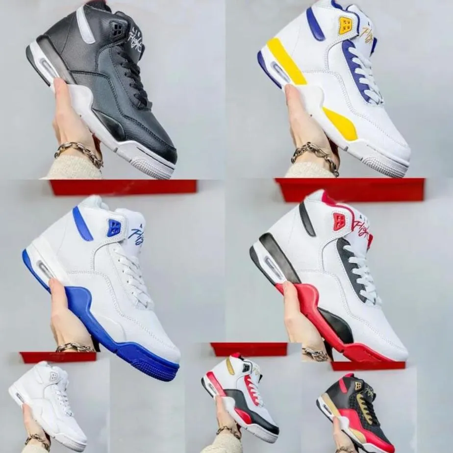 Retro womens air flight legacy 89 basketball shoes youth kids Fire Red White Black Bred Blue Lakers Purple Yellow Gold jumpman 4 sneakers tennis