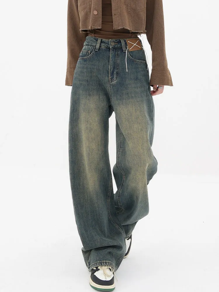 【BAON】Isuko Washing Wide Denim Pants Celina Washed Baggy Wide-Leg Jeans CD426 - Acubi style | LEWKIN