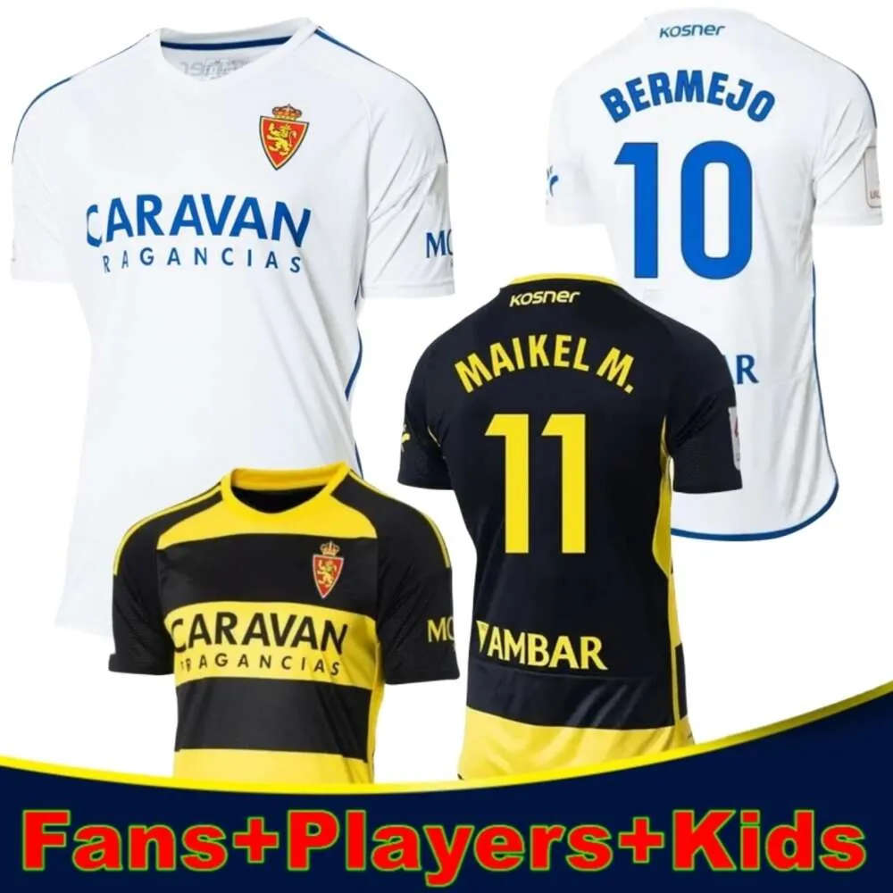 23/24 Real Saragosse maillots de football Negredo camisetas de futbol LOZANO ALEX BERMEJO Cala CAMISETA 23 24 hommes enfants kit SOBRINO Cadix maillots de football