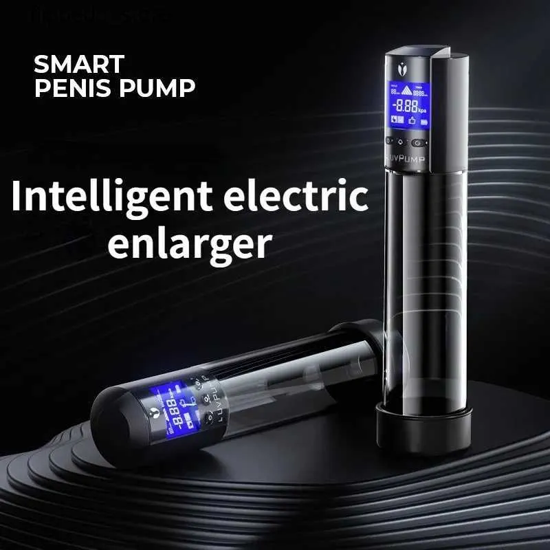 Other Massage Items New Vacuum Pump Penis Pump LCD Erector Stretching Masturbation Airplane Cup Male Exercise Enlarger Adult Sex Products Q231104