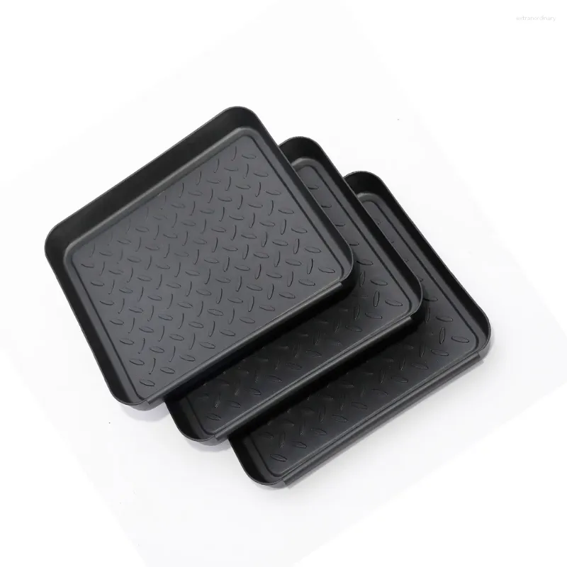 Tapetes 3 PCS Boot Mat Bandeja de Cor Sólida Calçado Suporte de Armazenamento Interior Ao Ar Livre Usando Bandejas de Sapatos Organizador Placa Organização Acessório