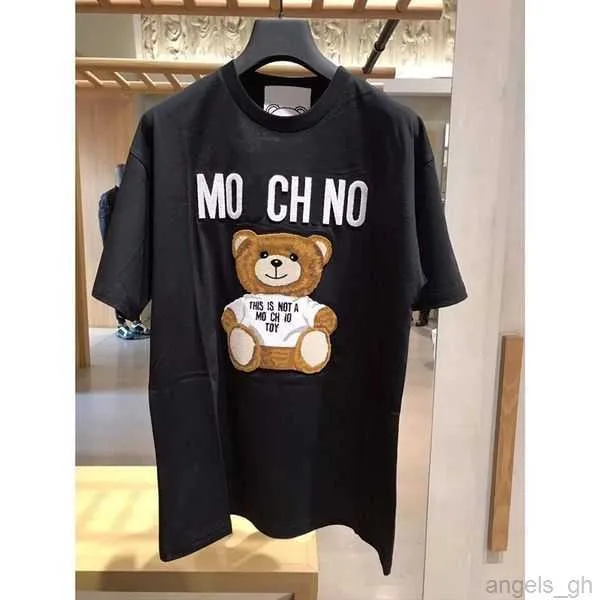 Moschino T-Shirts, Designer-Sommer, italienische Luxusmarken, Herren und Damen, Rundhalsausschnitt, kurze Ärmel, modisch, bedruckt, lockere Passform, Baumwolle, Outdoor, Freizeit, 21 CFUE