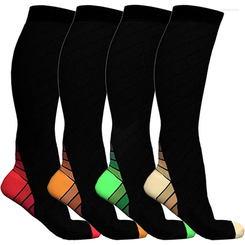 Sports Socks High Quality Football Gradient Heel Men Women Non-slip Soccer Basketball Tennis Sport Sock Grip Cycling Riding 35-46