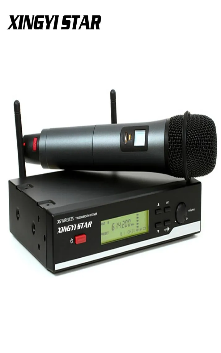 True Diversity Stage Sonter Professional Microfono UHF bezprzewodowy system mikrofonu Wokal Vocal Karaoke Mikser Handheld Mic Mike M2160604