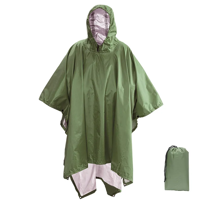 Raincoats Men's Raincoat Outdoor Hooded Raincoat 3-in-1 Militär vattentät regnrock camping vandring kamouflage regnrock 230404