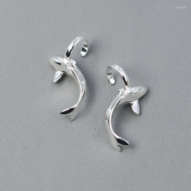 Backs Earrings INATURE 925 Sterling Silver Jumping Koi Fish Ear Cuff Clip For Women Jewelry Gifts