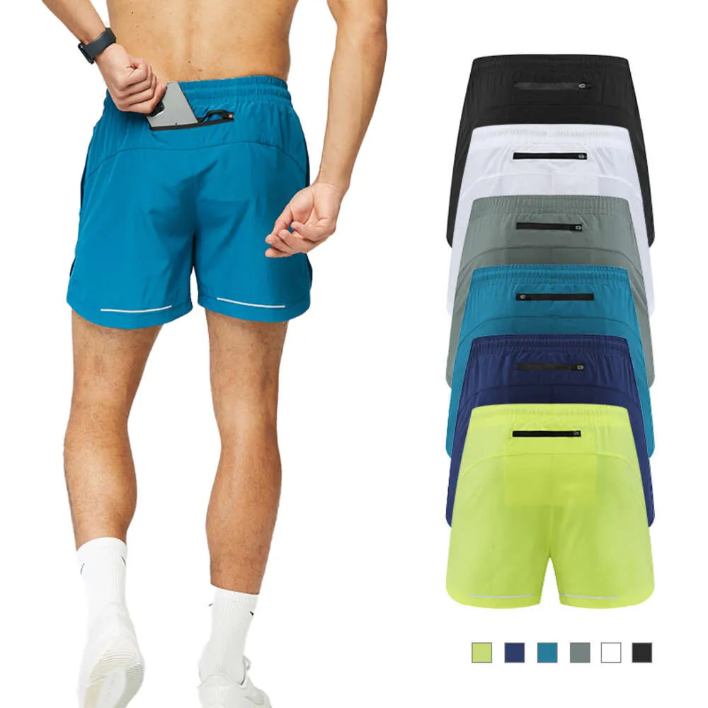 Yoga Lemon Algin Men ActiveWear Elastic Gym Shorts Snabbt torrt sportkläder Skott byxor Fitnessträning som kör cyklingshorts reflekterande män byxor kommer att anpassa gym c