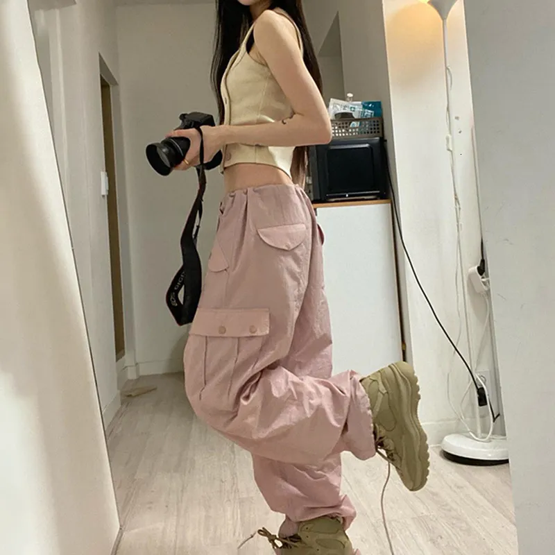 Short femme Y2K Cargo Pant Baggy Pantalon Automne Streetwear Fairycore Surdimensionné Vintage Casual Pantalon de Survêtement Lâche 230403