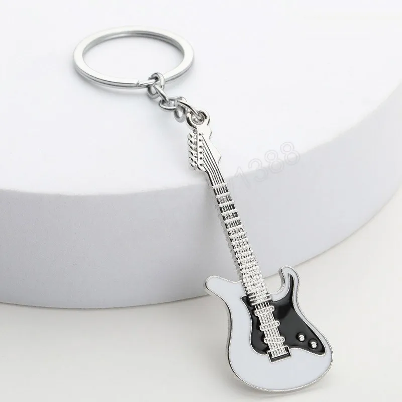 Classic Guitar Keychain Car Key Chain Key Ring Musical Instruments Pendant For Man Women Charm Bag Gift