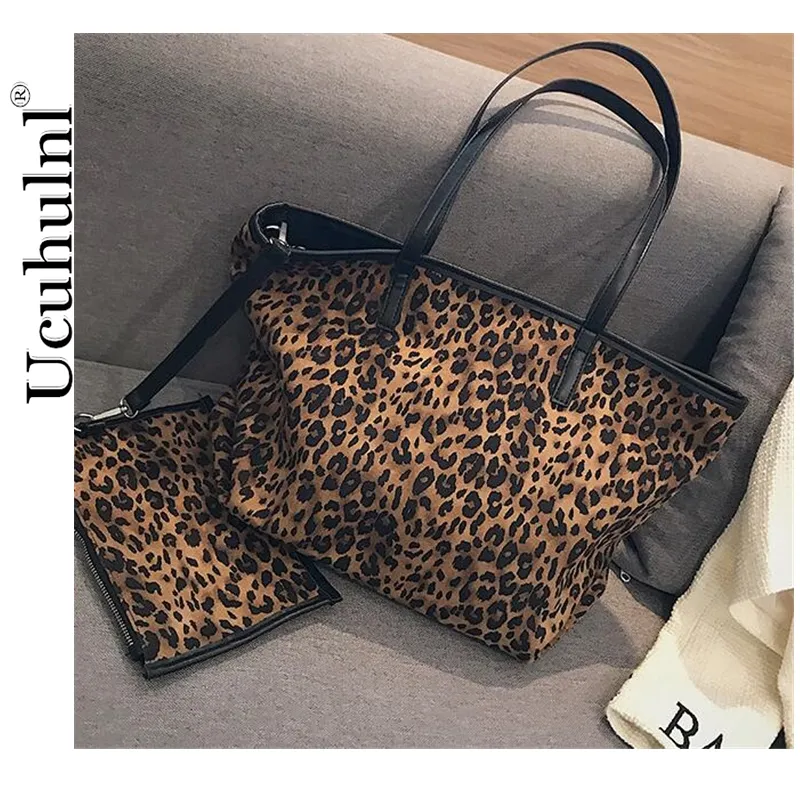 Mode Retro Schulter Umhängetasche Weibliche Neue Leopard Tasche Super Große Kapazität Einzelne Schulter Kupplung Reisetaschen Tote