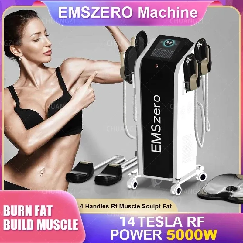 2023 Nouveau DLS-EMSLIM 14 Tesla Power 5000W Hi-Emt Machine 4 neo Poignée Pad de stimulation pelvienne En option EMSzero Factory Direct Sales Certification CE