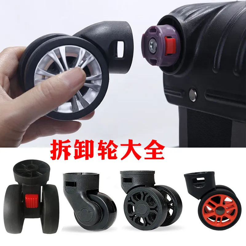 4 Roues De Remplacement Pour Valise - 360° Rotation Silencieuse - Diamètre 5.5cm - Pour Bagages, Chariots - Plastique Renforcé
