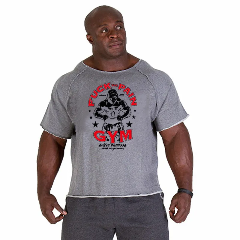 Męskie koszulki marka mody bawełniana T-koszule Tops Men Gyms Fitness koszulka S Cebel Trisbuilding trening siłownia kamizelka fitness TEE 230404