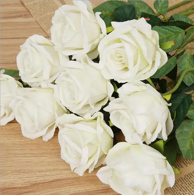 Silk rose Artificial Flowers Real like Rose Flowers Home decorations for Wedding Party Birthday room for choose HR009