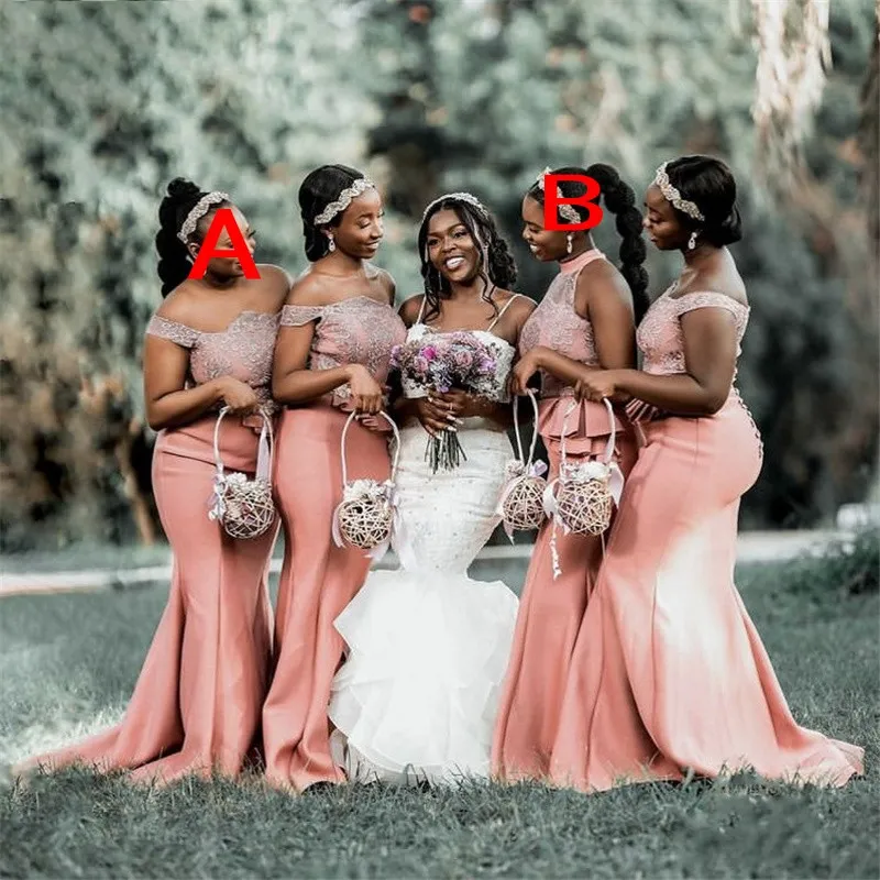 Denim and clearance lace bridesmaid dresses