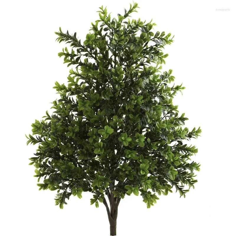 Flores decorativas Verde 23 "Plástico Doce Grama Bush Planta Artificial Interior/Exterior Conjunto de 2