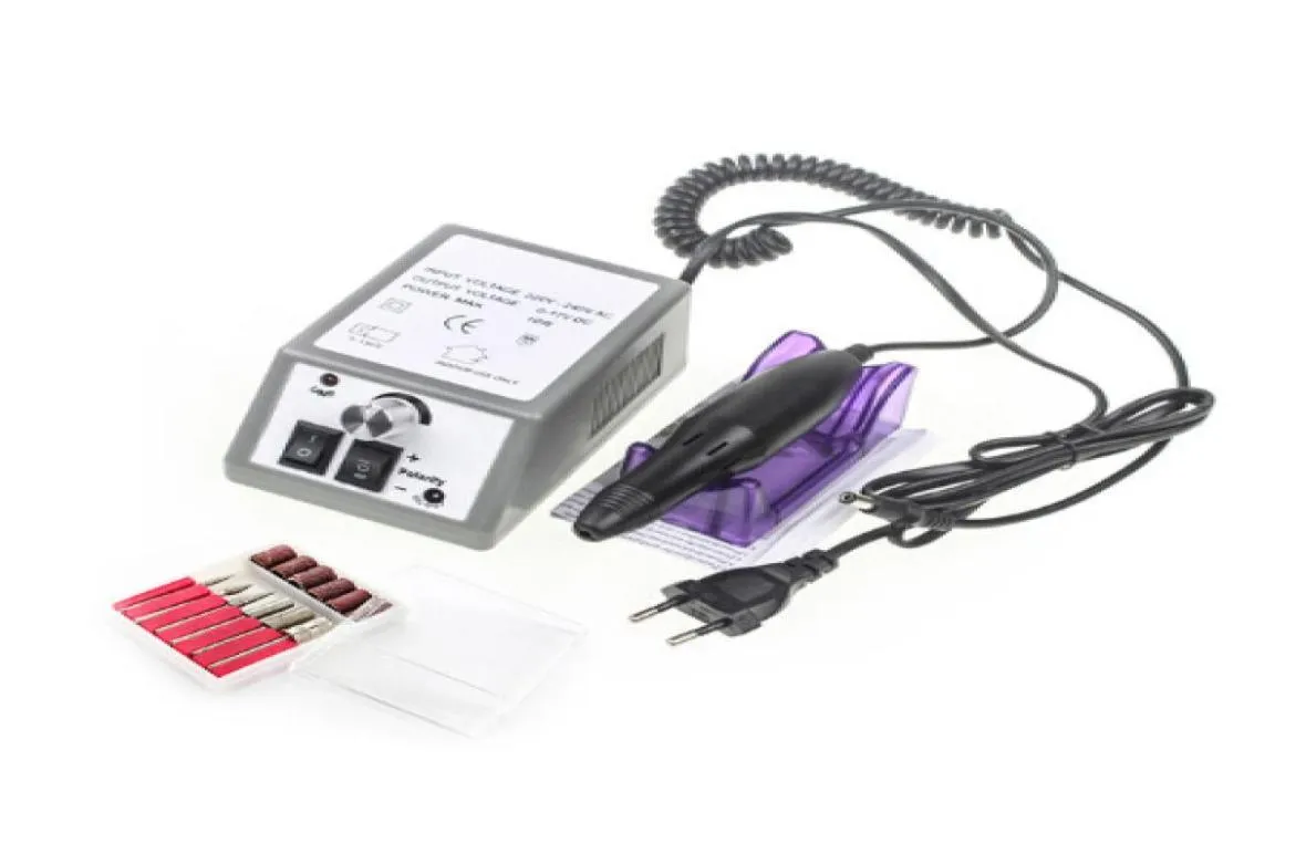 Electric Nail Drill Manicure Set File Grey Nail Pen Machine Set Kit med EU Plug 100240V1351477