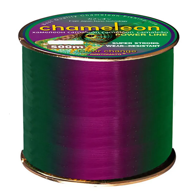 Braid Line 500m Lenza che cambia colore Cappotto in fluorocarbon Monofilamento Nylon Sea Fresh Water Carp Wire Leader Line Attrezzatura da pesca 230403