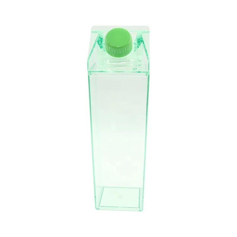 500ml Plastic Milk Carton Water Bottles BPA Free Clear Transparent Outdoor Square Juice Box