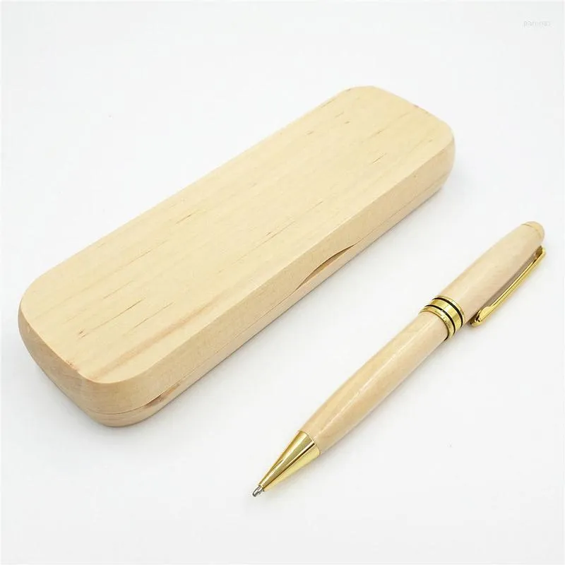 SET Creative Log Color Maple Ballpoint Pen Wooden для бизнес -офисной школы как подарок роскошного фестиваля