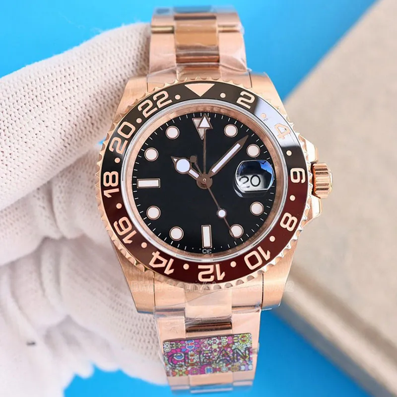 orologio da polso nero gmt BLNR batgirl blro blu e rosso pepsi lunetta jubilee bracciale automatico oyster band chnr sertidiamond rubino orologi rlx
