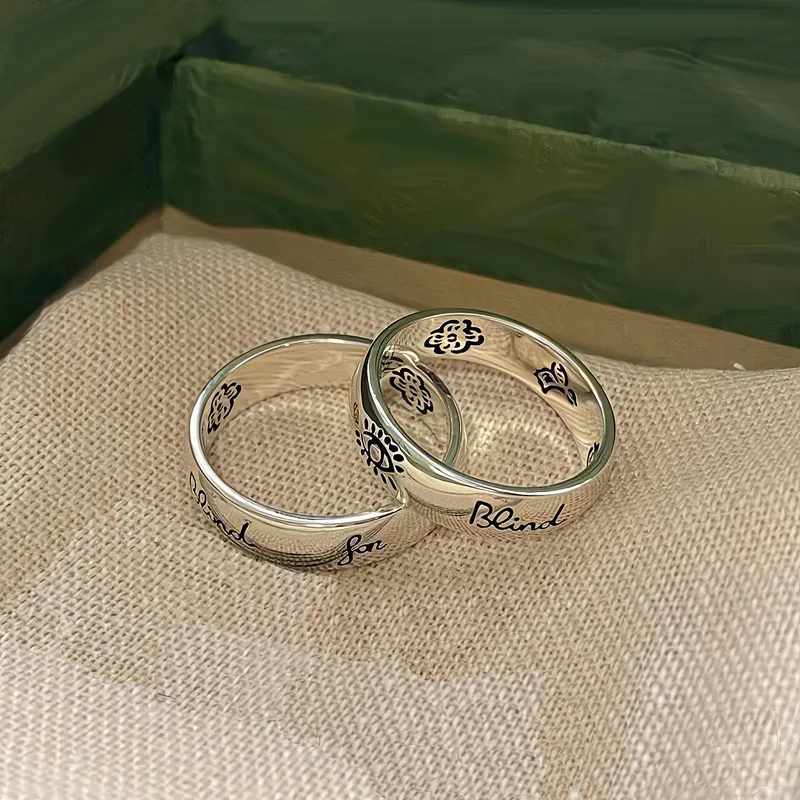 Bagues pour hommes et femmes, Top Vintage en porcelaine émail ajourée, bague de créateur classique en argent