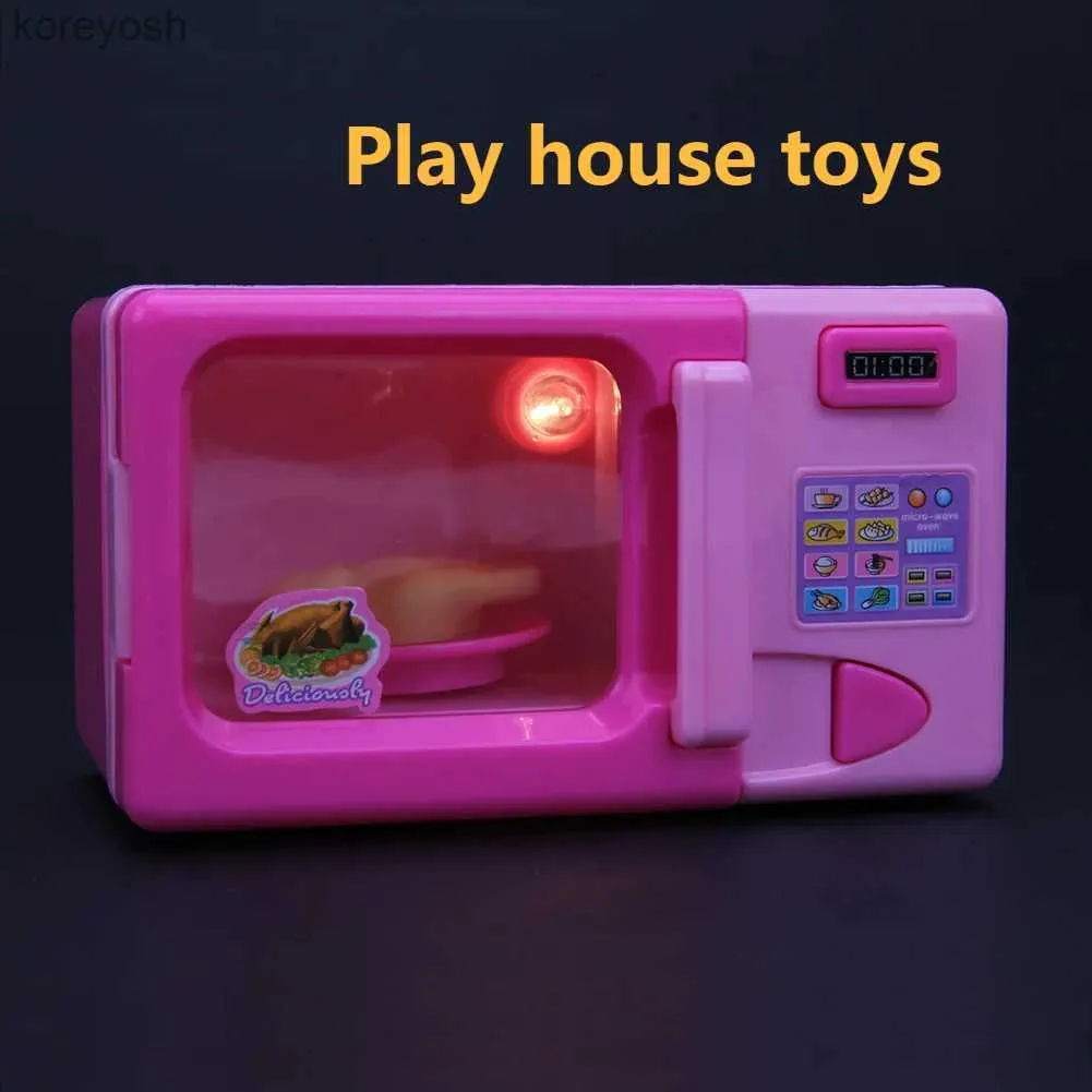 Кухни Play Food Мини-моделирование Кухонные игрушки Дети Детский игровой домик Игрушка Микроволновая печьL231104