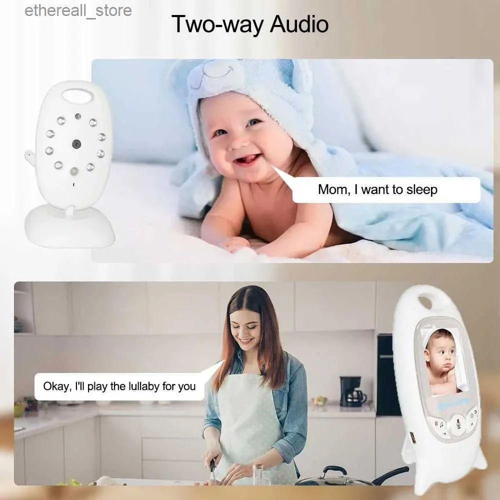 Babyphone vidéo sans fil, écran 2.0 pouces, interphone avec Vision  nocturne, caméra de sécurité, surveillance de la température, pour  nouveau-nés, nounou