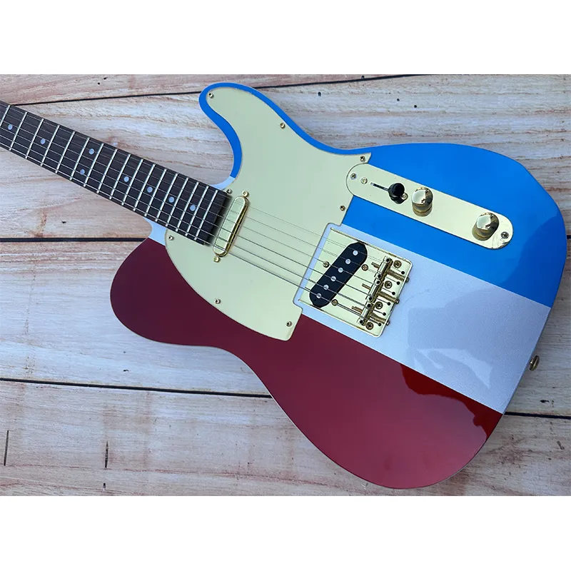 Telecast Electric Guitar, Factory stock, colored splicing sequins, shining, map fingerboards, lighting package