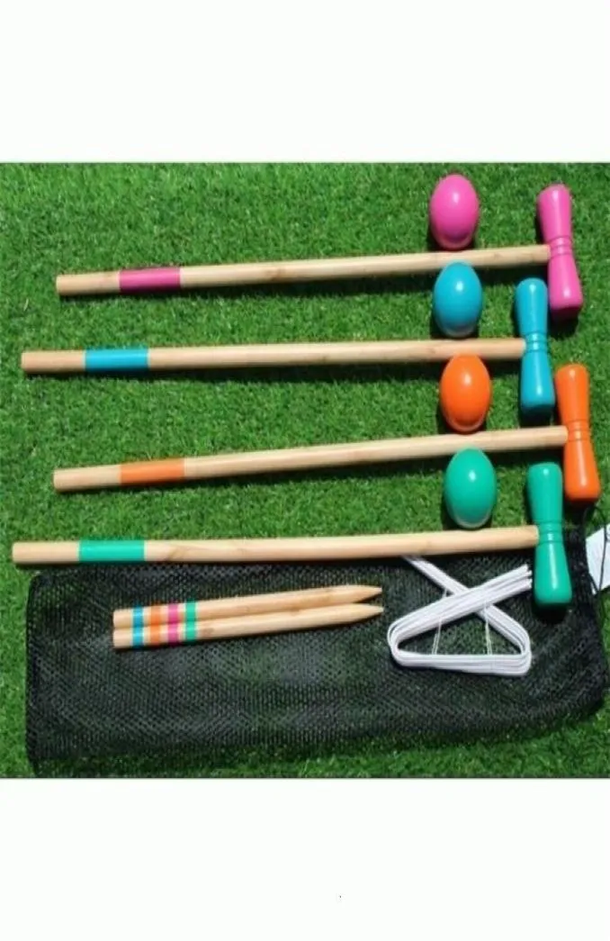 Golf topları açık oyun spor kapısı top kroket croguet çapı 7cm 1 4 oyuncu için ayarlanmış 2211216457635