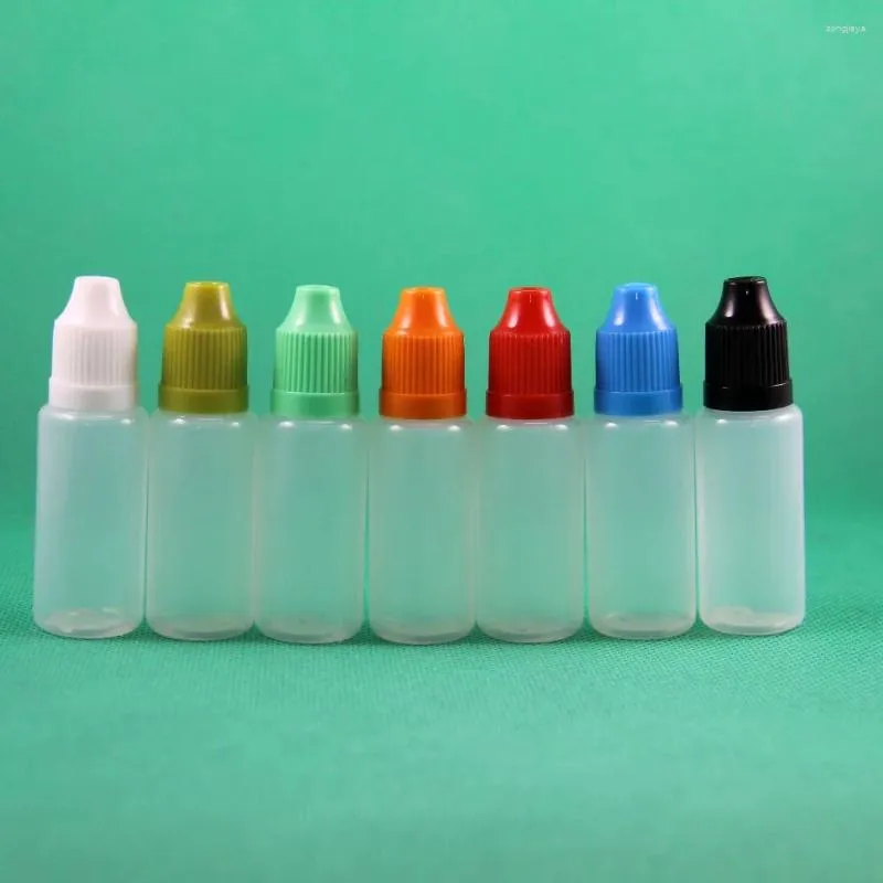 Bouteilles de stockage en plastique de 15ml, compte-gouttes compressible, bouchon à l'épreuve des enfants, pointes longues et fines séparables de sécurité, LDPE, 100 ensembles par Lot