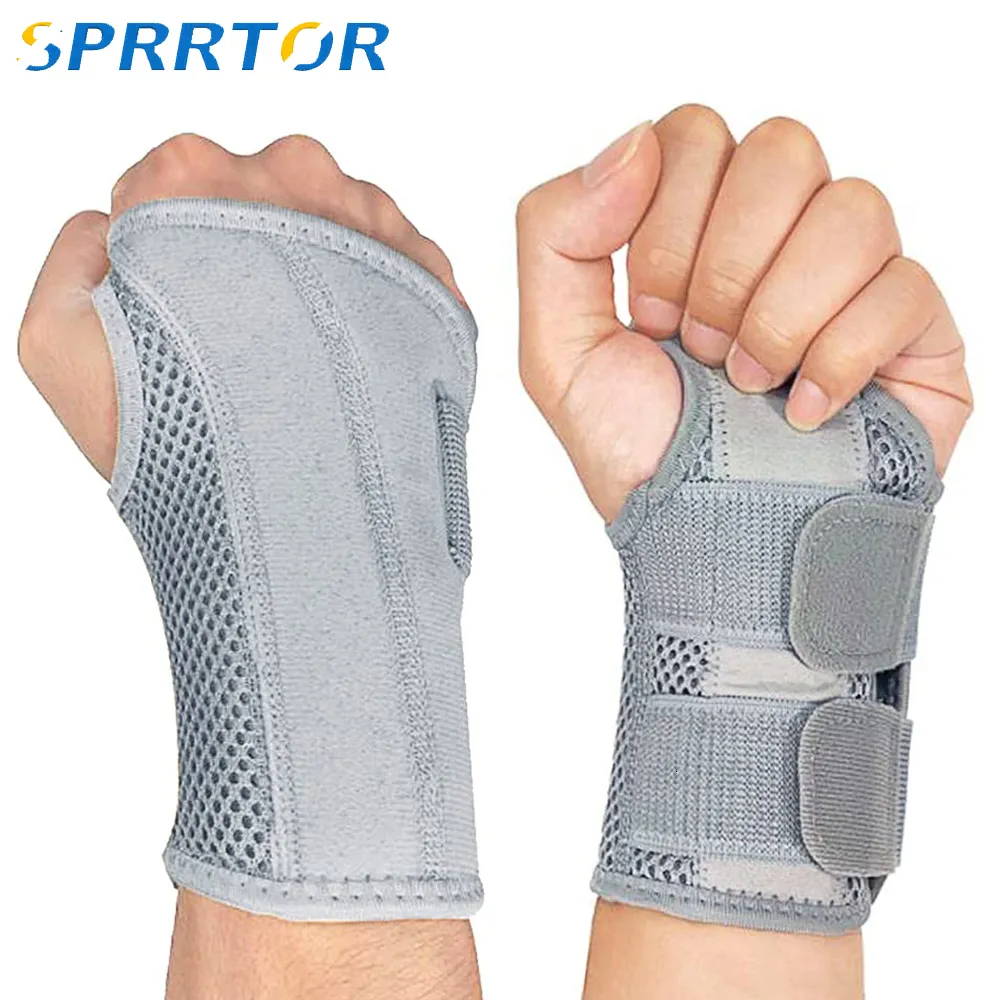 Elbow Knee Pads 1Pcs Wrist Support Splint Arthritis Band Belt Carpal Tunnel Brace Sprain Prevention Professional Protector 230404