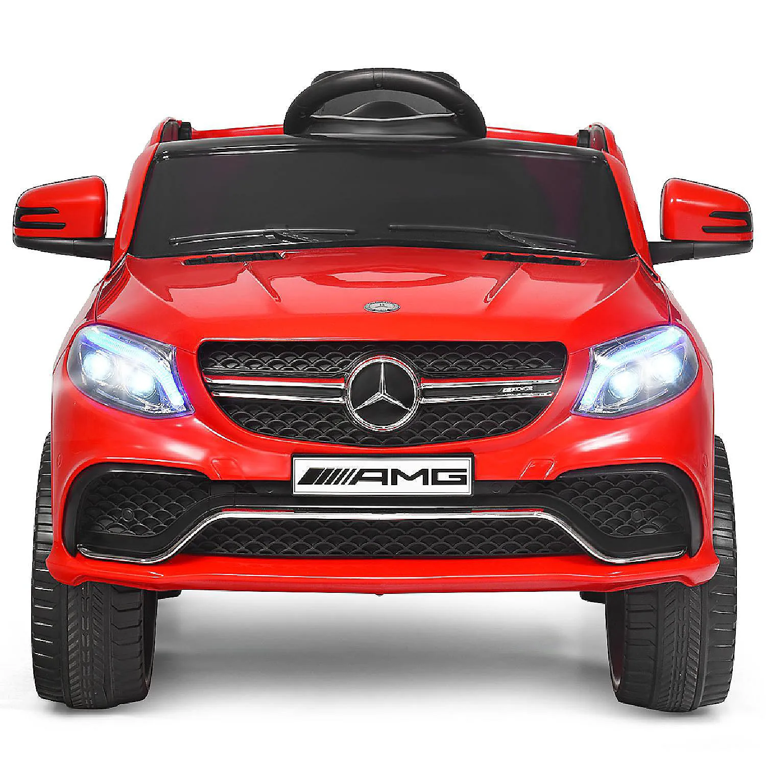 Mercedes Benz 12V elétrico para crianças andam em carro licenciado MP3 RC controle remoto vermelho