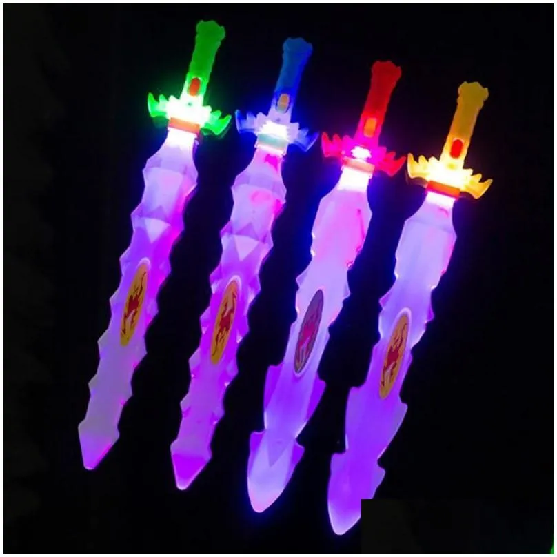 led swords/guns 8 pcs luminous swords toys kids light up flashing wands led sticks party plaything prop cosplay boy toy outdoor fun