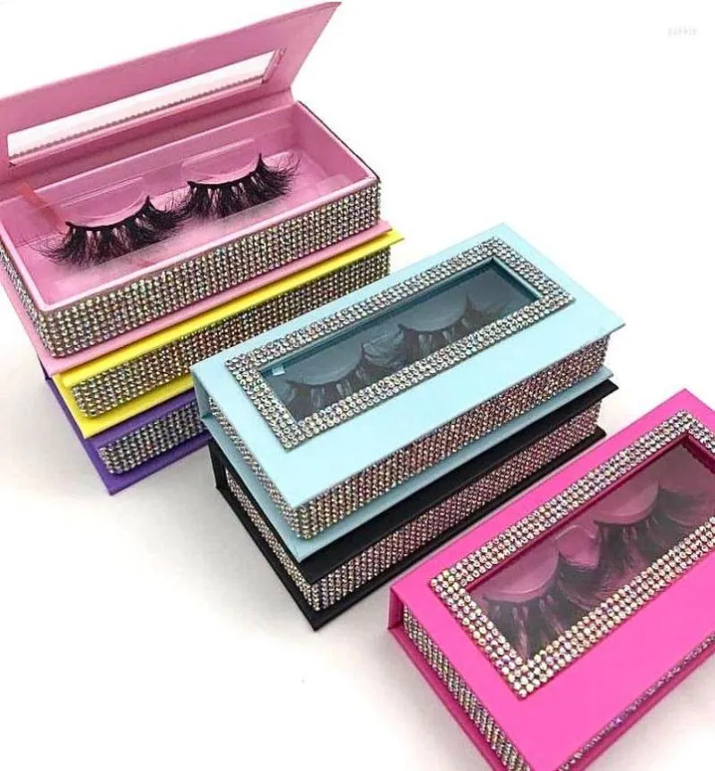 偽まつげ印刷ロゴダイヤモンドラッシュボックス全体のまつげパッケージングエステアケーストレイ25mm Mink9681664