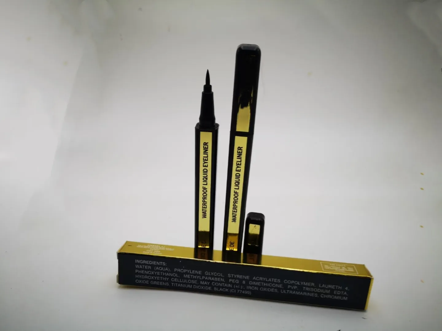 Novo delineador líquido de maquiagem de marca mais recente delineador preto à prova d'água preta Eyeliner de tubo quadrado