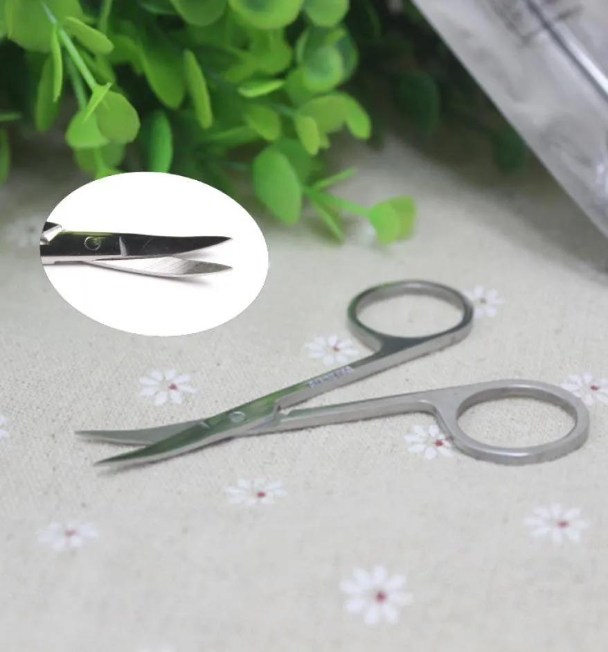 1 PC Ciseaux à sourcils incurvés à cuticules Tête tranchante Coupe Manucure Pédicure Acier inoxydable Sourcils Beauté Maquillage Outil à ongles Peau morte Re7651996