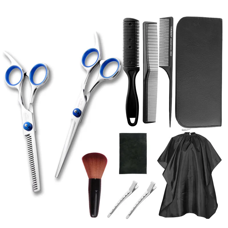 Hair Scissors Professional Hairdressing Scissors Kit Stainless Steel Barber Scissors Tail Comb Hair Cloak Hair Cut Comb Styling Tool 230403