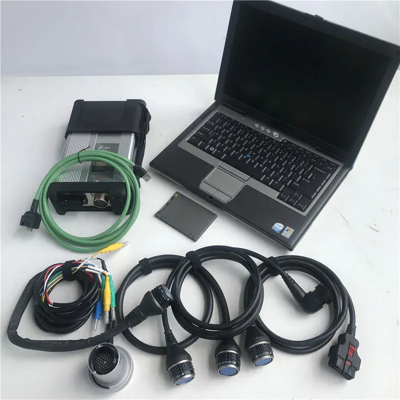 mb star Sd c5 diagnostic tool 2023.09V HDD/ SSD HHT-WIN-DAS-XENTRY with laptop D630 for Dell 4GB Ram installed with hdd/ ssd full set ready to work