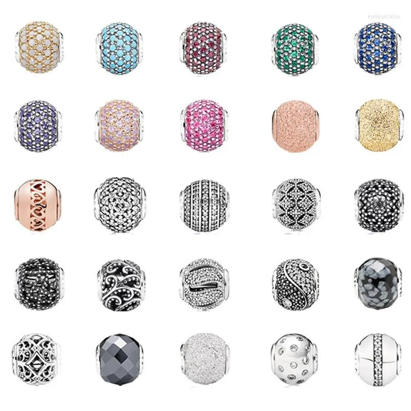 Loose Gemstones ME Series 925 Sterling Silver Beaded Charm Jewelry Making Retro Pattern Fashion Modern Glass Beads Rose Gold Gift Wholesale