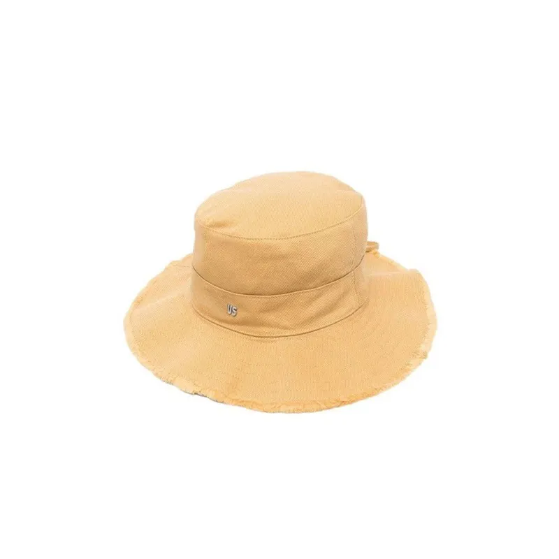 Женские дизайнерские кепки с большими полями, роскошная шляпа, моющаяся, регулируемый размер, потертая рыбацкая летняя пляжная модная мужская шляпа-ведро, модные аксессуары PJ027 F4