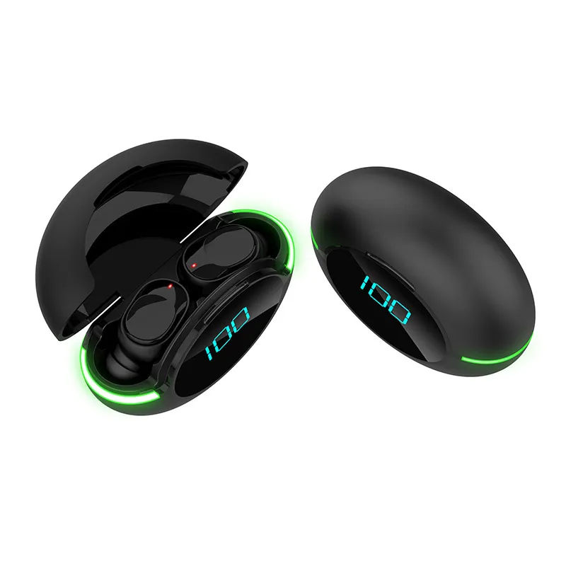 Trådlöst örat Bluetooth-hörlurar hörlurar hörlurar in-ear 8d Hifi Stereo Sound Sport Earphone Y80 Partihandel