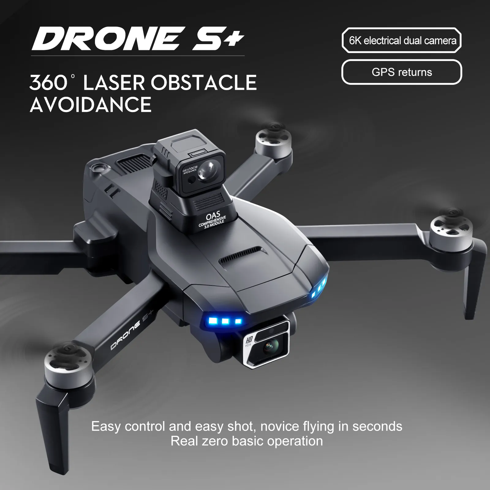 2023 Nouveau 6K Dual HD Camar RC 1.2KM Endurance 25 min Drones professionnels 5G Moteur sans balais Positionnement GPS 360 laser intelligent évitement d'obstacles