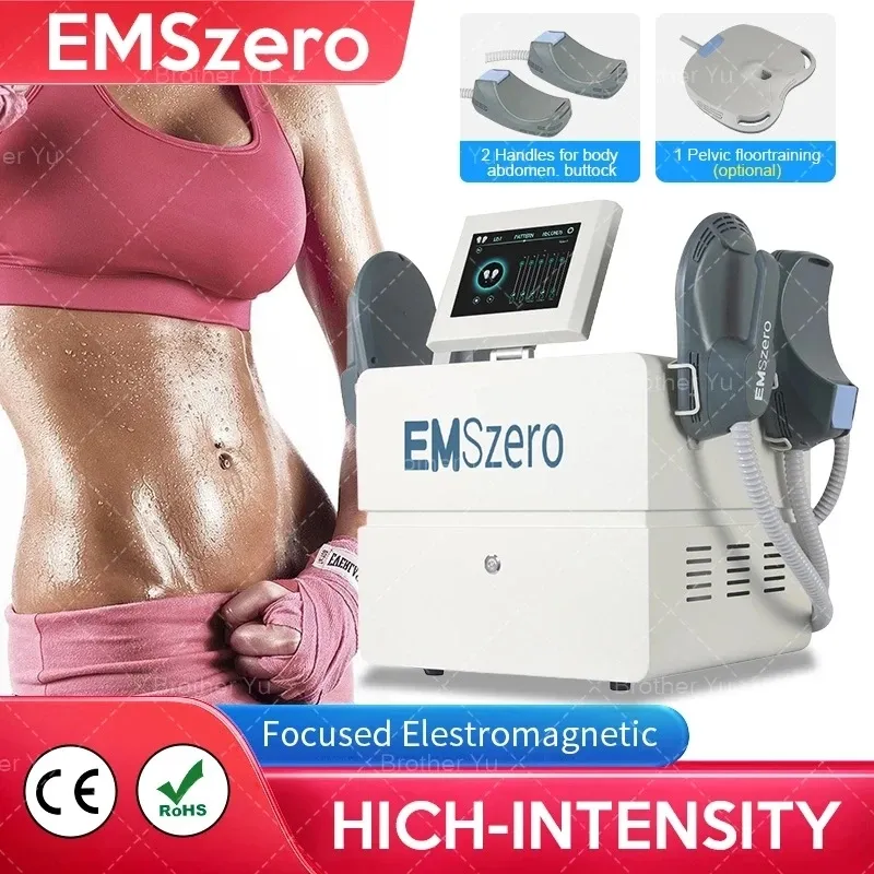 RF Equipmen Emszero Nova EMS 6000W Neo 14 Tesla Hi-emt Muscle Sculpt Machine with 4 Handles and Pelvic Stimulation Pad Optional