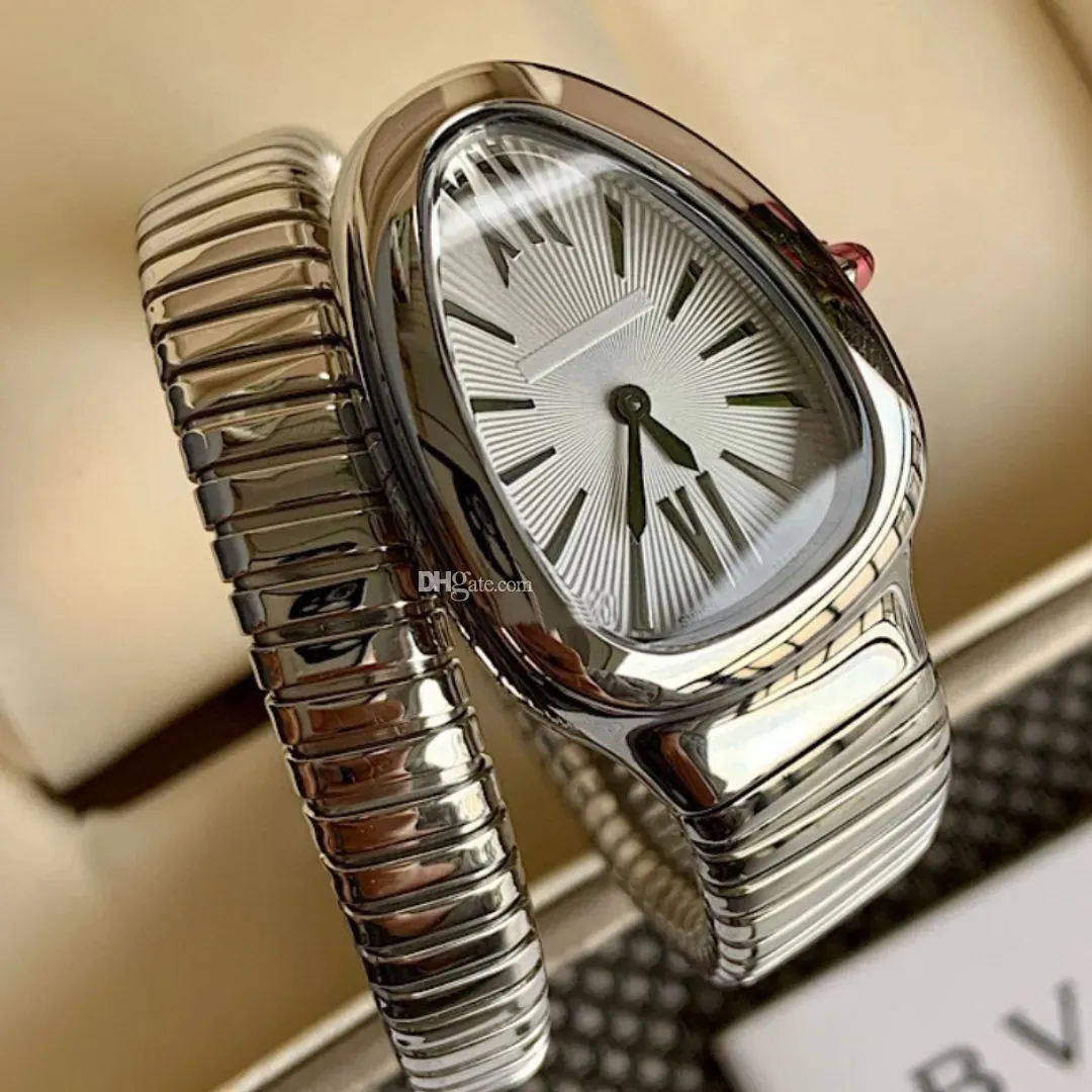 Designer Watch 35mm 316 Rostfritt stål Material Diamond Ring Mouth Watch for Diamond Watch Watch Women Snake Shaped Watch